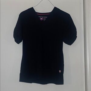 Urbane Black Scrub Top